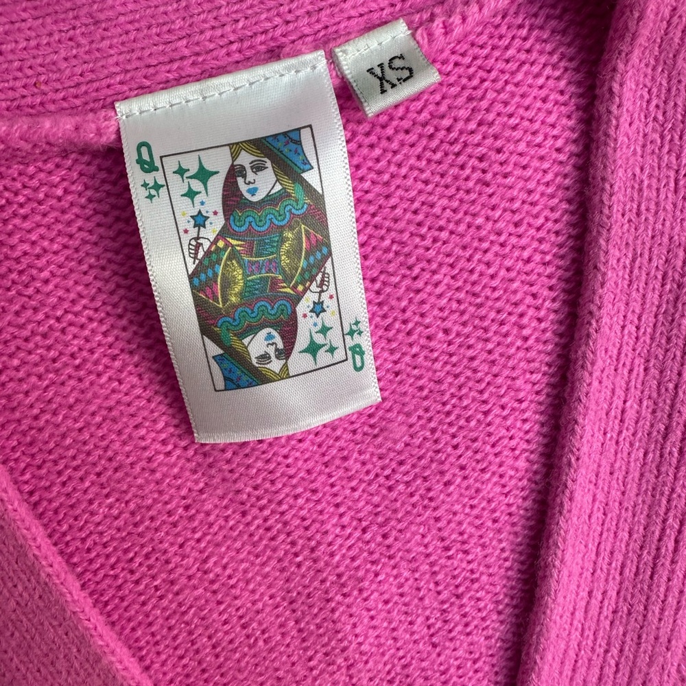 Queen of Sparkles Pink Nutcracker Sweater Cardigan Size XS - Picture 11 of 13